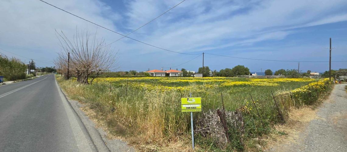οικόπεδο με μεγάλη πρόσοψη Πλατανιάς Ρεθύμνου plot with large frontage Platanias Rethymno εικόνα ακινήτου