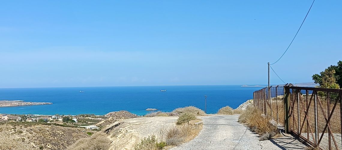 Πωλείται έκταση με υπέροχη θέα Καρτερός Ηράκλειο Κρήτης Land for sale with a wonderful view, Karteros, Heraklion, Crete εικόνα ακινήτου