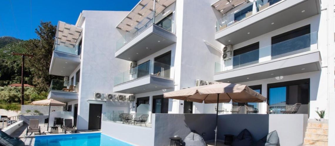 Λευκάδα, Νικιάνα κομψή γκαρσονιέρα σε συγκρότημα με πισίνα Lefkada, Nikiana elegant studio in a complex with swimming pool εικόνα ακινήτου