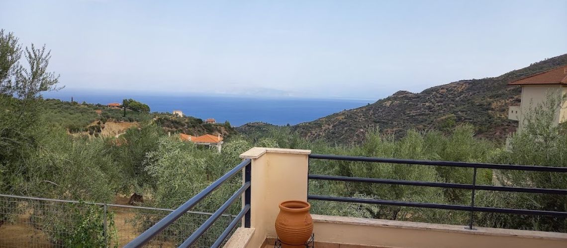 Πωλείται νεόδμητη Μονοκατοικία Ευρωστίνη Κορινθίας με Απίστευτη Θέα Newly built detached house for sale in Evrostini, Corinth with an incredible view εικόνα ακινήτου