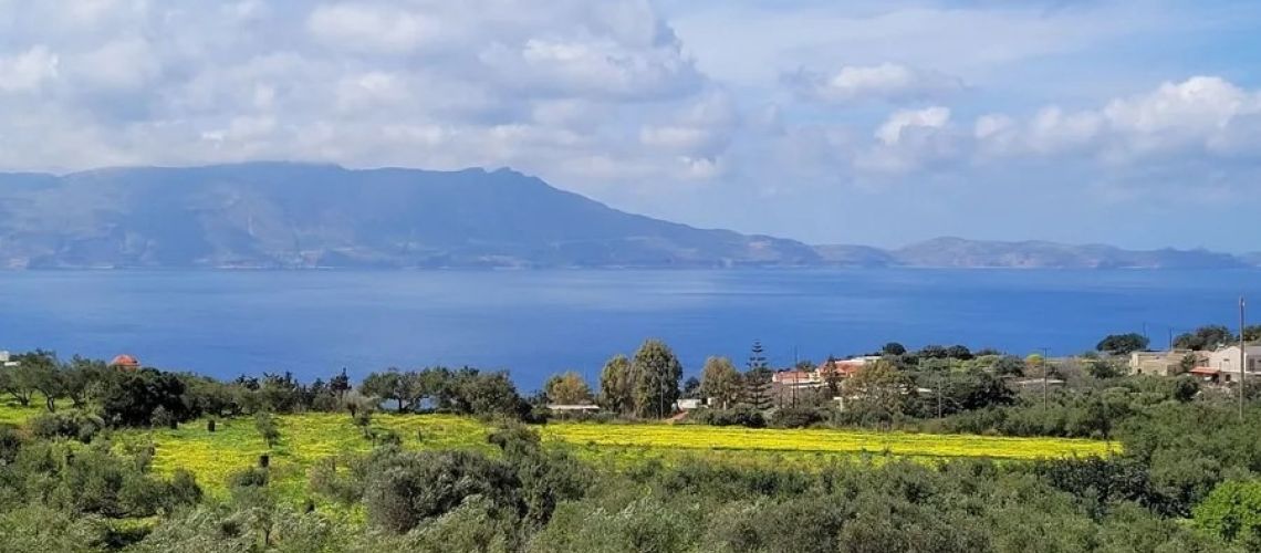 Πλατανιάς Χανίων αγροτεμάχιο με δυνατότητα δόμησης και εκπληκτική θέα θάλασσα Platanias Chania plot of land with building potential and stunning sea view εικόνα ακινήτου