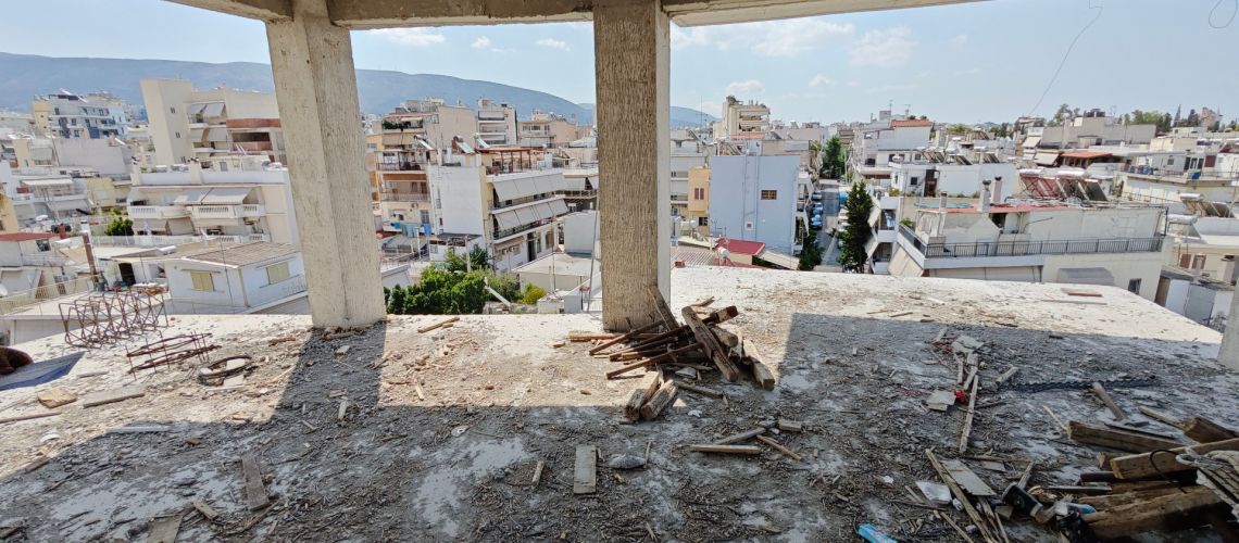 Πωλείται φωτεινό γωνιακό ρετιρέ διαμέρισμα υπό κατασκευή Άνω Νέα Σμύρνη Αθήνα Bright corner penthouse apartment under construction for sale in Ano Nea Smyrni, Athens εικόνα ακινήτου